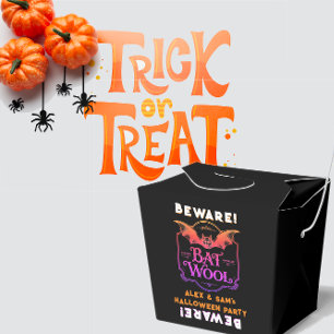 BEWARE Bat Wool Halloween Party Cute Spooky Candy Favour Box