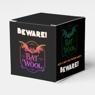 BEWARE Bat Wool Halloween Party Cute Spooky Candy Favour Box