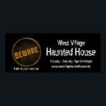 Beware Black White Halloween Haunted House Poster<br><div class="desc">Whether you are a Haunted House aficionado or a professional event planner,  this poster will add to your marketing and advertising efforts to drive traffic to your event.  Check out the entire Beware collection for more promotional product and decorations with matching designs and alternate colour ways.</div>
