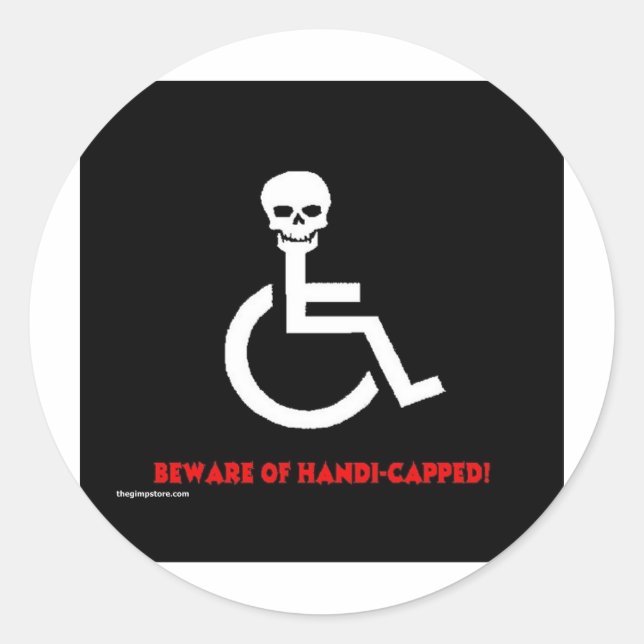 Beware Classic Round Sticker (Front)