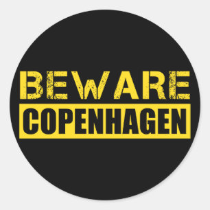 Beware Copenhagen Classic Round Sticker