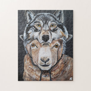 Beware False Alphas Painting by Alfred Fox Jigsaw Puzzle