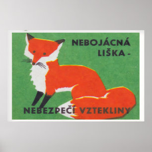 Beware Foxes Carry Rabies - Matchbox Print