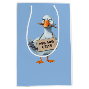 Beware Geese – Funny Angry Goose Medium Gift Bag