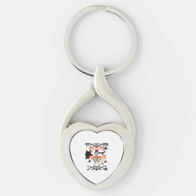 Beware Halloween Key Ring (Front)