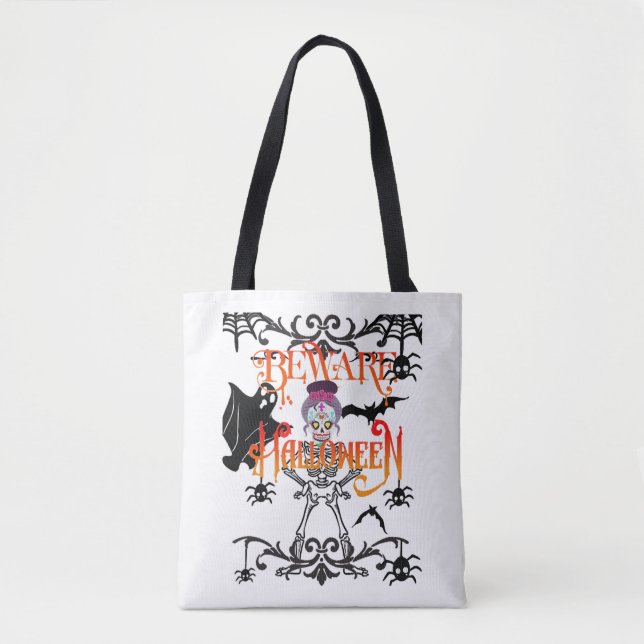 Beware Halloween Tote Bag (Front)