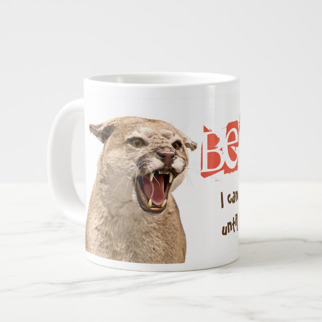 BEWARE! I Can Be A Little Hissy Coffee Humour Large Coffee Mug (Front Left)