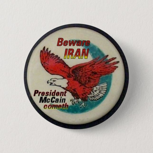 Beware Iran Button (Front)