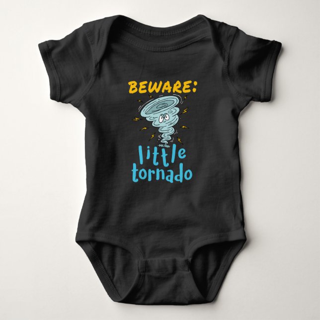 Beware Little Tornado Baby Bodysuit (Front)