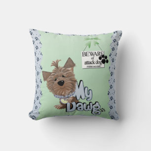 Beware male Throw Pillow 20" x 20"