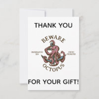 Beware Octopus Nautical Creature Tentacle Monster