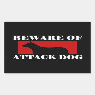 Beware of Attack Dog - Australian Cattle Dog Rectangular Sticker