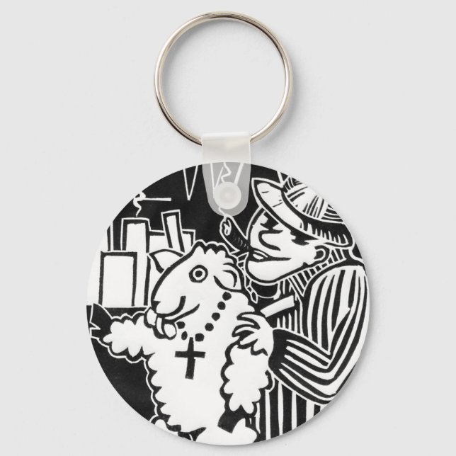 Beware of Capitalists in Sheep's Clothing Key Ring (Front)