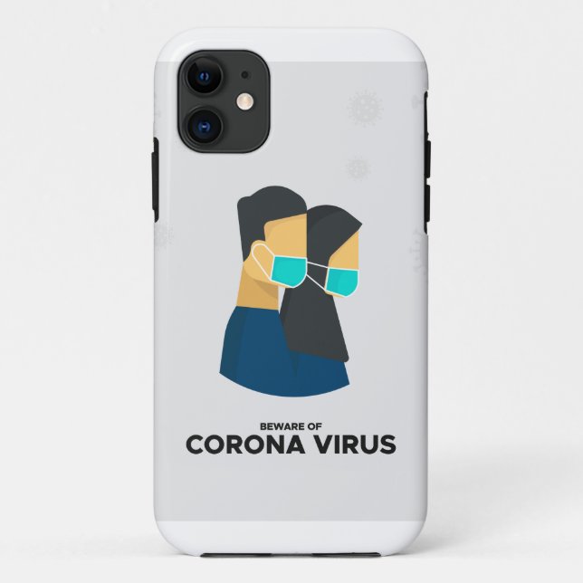 beware of coronavirus iphone case (Back)