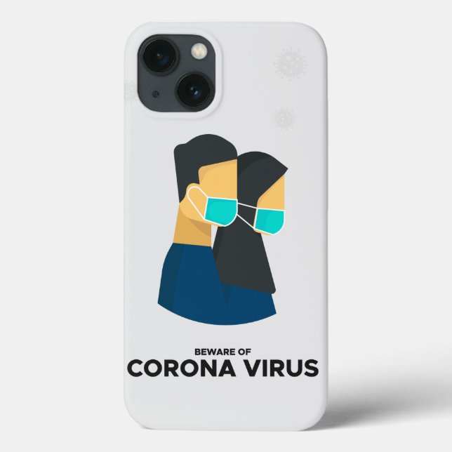 Beware of coronavirus iphone case (Back)