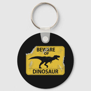 Beware of Dinosaur (damaged) Key Ring
