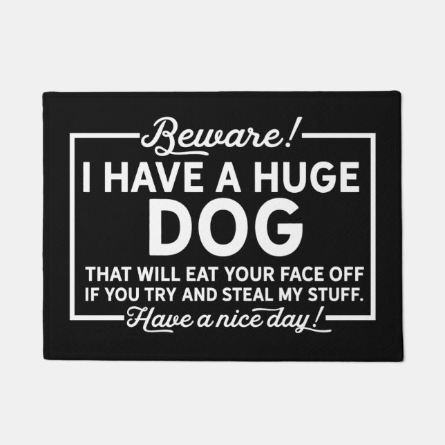 Beware of Dog Doormat (Front)