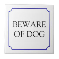 Beware of dog sign