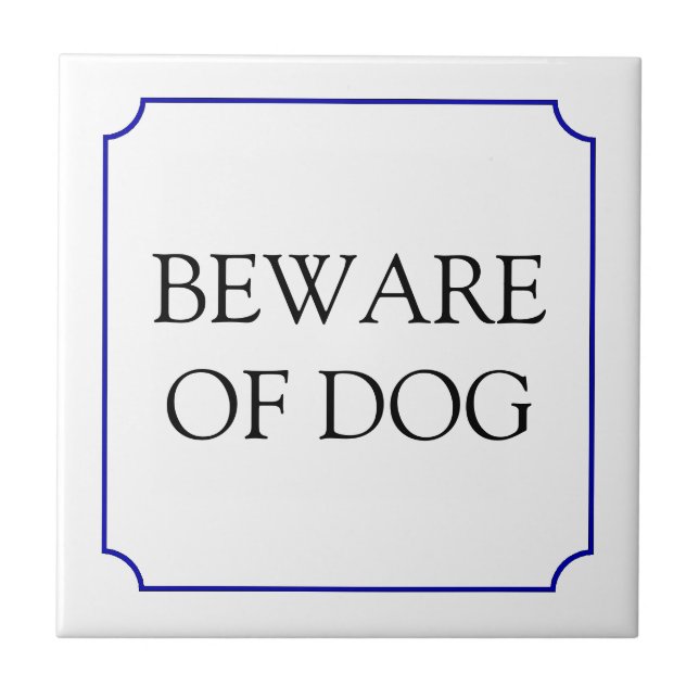 Beware of dog sign tile (Front)