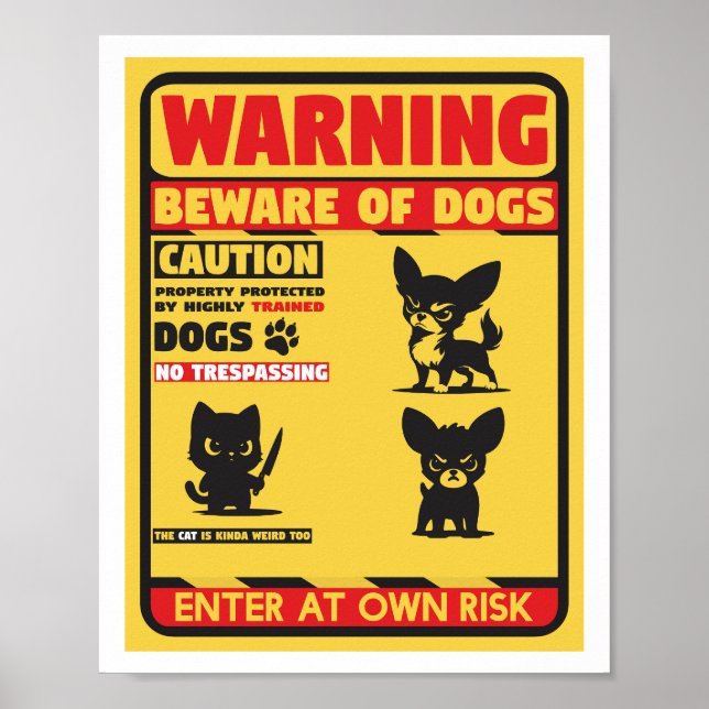 Beware of dogs poster (Front)