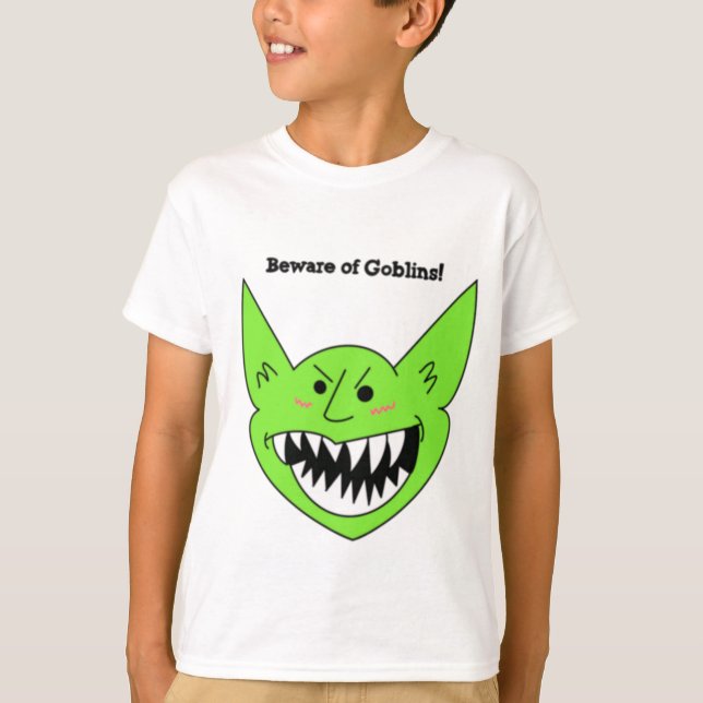 Beware of Goblins Kid Shirt (Front)