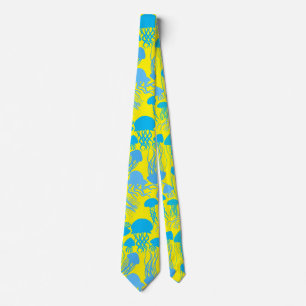 Beware of Jellyfish. L Blue.b B Yellow BG Tie