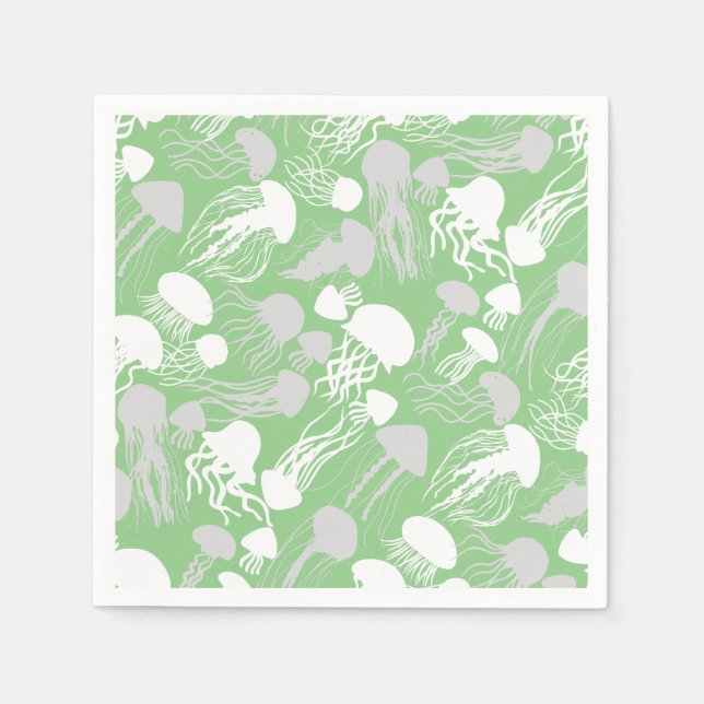Beware of Jellyfish.w.b Napkin (Front)