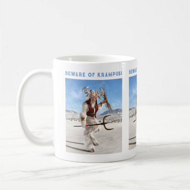 Beware of Krampus! Coffee Mug (Left)