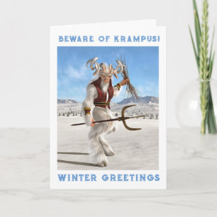 Beware of Krampus! Folded Card