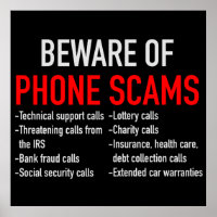 Beware of Phone Scams - Scam Prevention List