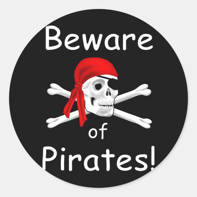 Beware of Pirates Sticker (Front)