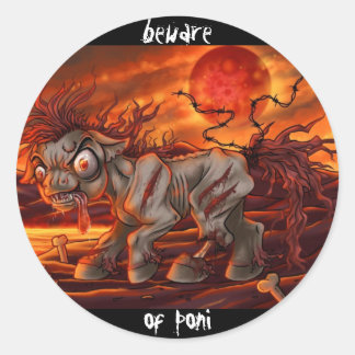 beware of poni sticker