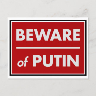 Beware of Putin Postcard