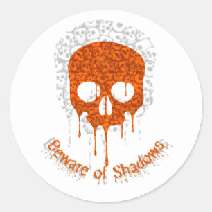 Beware of Shadows Classic Round Sticker