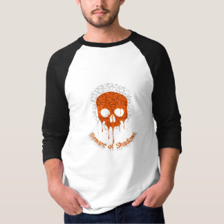 Beware of Shadows - Skull Basic 3/4 Sleeve Raglan T-Shirt