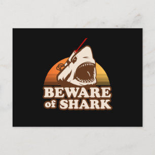 Beware of Sharks with Frickin' Laser Beams Postcard