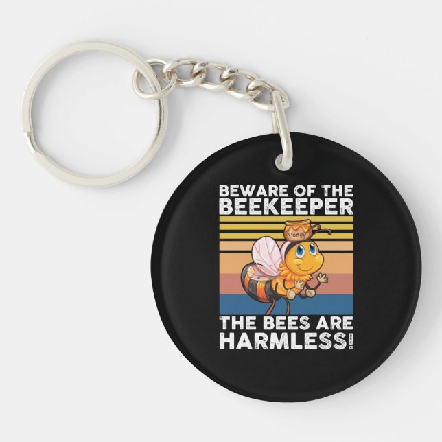 Beware Of The Beekeeper Key Ring (Front)