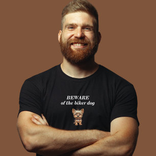 Beware of the Biker Dog motorcycle t-shirt