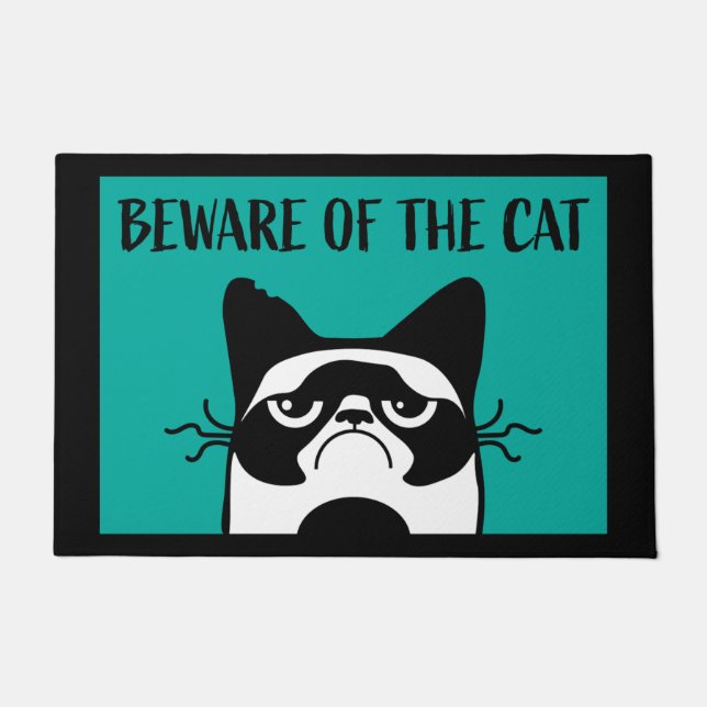 BEWARE OF THE CAT DOORMAT (Front)