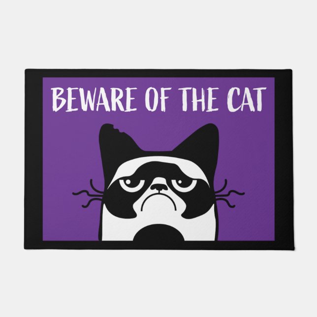 BEWARE OF THE CAT DOORMAT  (Front)