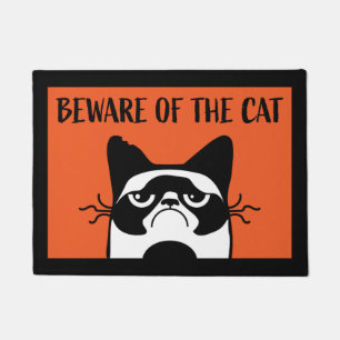 BEWARE OF THE CAT DOORMAT