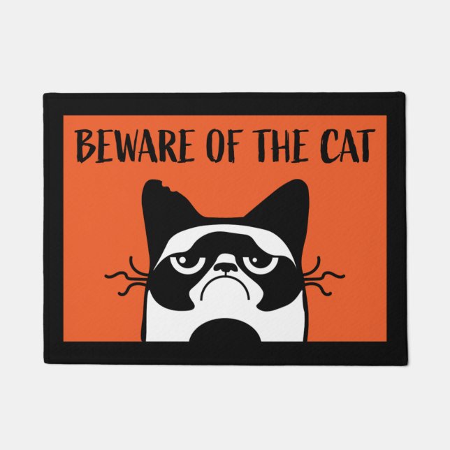 BEWARE OF THE CAT DOORMAT (Front)