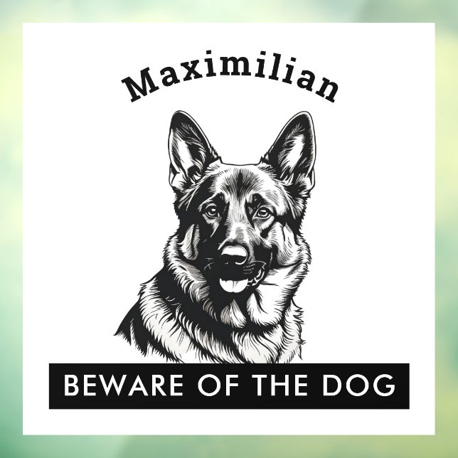 Beware of the Dog German Shepherd Personalised (Sheet 3)