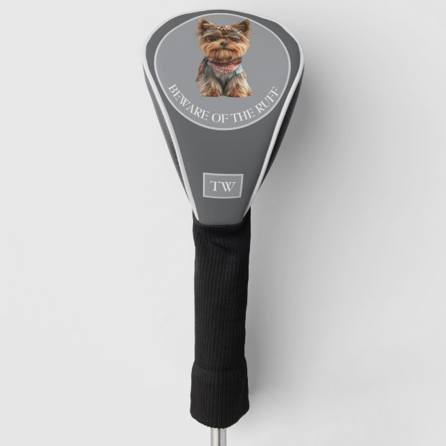 Beware of the Ruff Custom Golf Head Cover (Front)