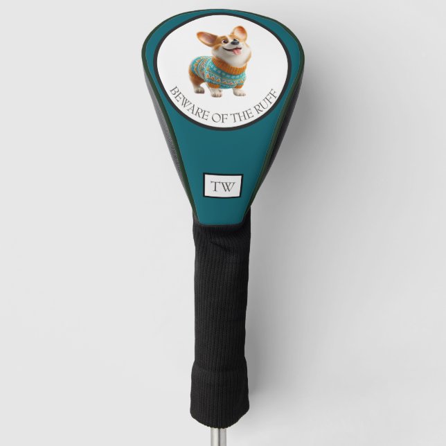 Beware of the Ruff Custom Golf Head Cover (Front)