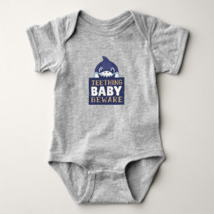 Beware of the Teething Baby Shark Bodysuit