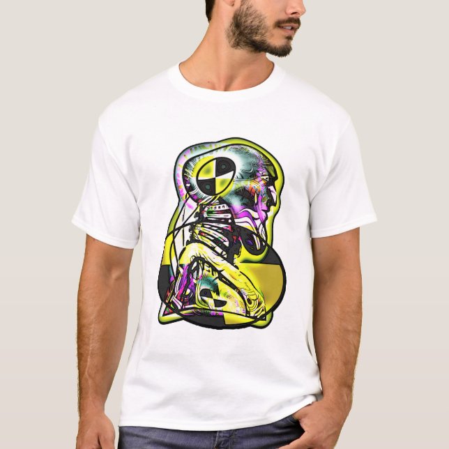 Beware of the Wired Crash Tect Dummy T-Shirt (Front)