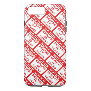 Beware of Trains Railway Sign Print Case-Mate iPhone Case