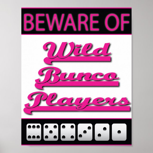 beware of wild bunco players poster (Front)