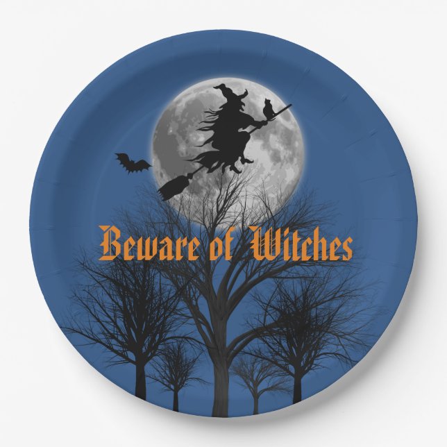 Beware of Witches Paper Plate (Front)
